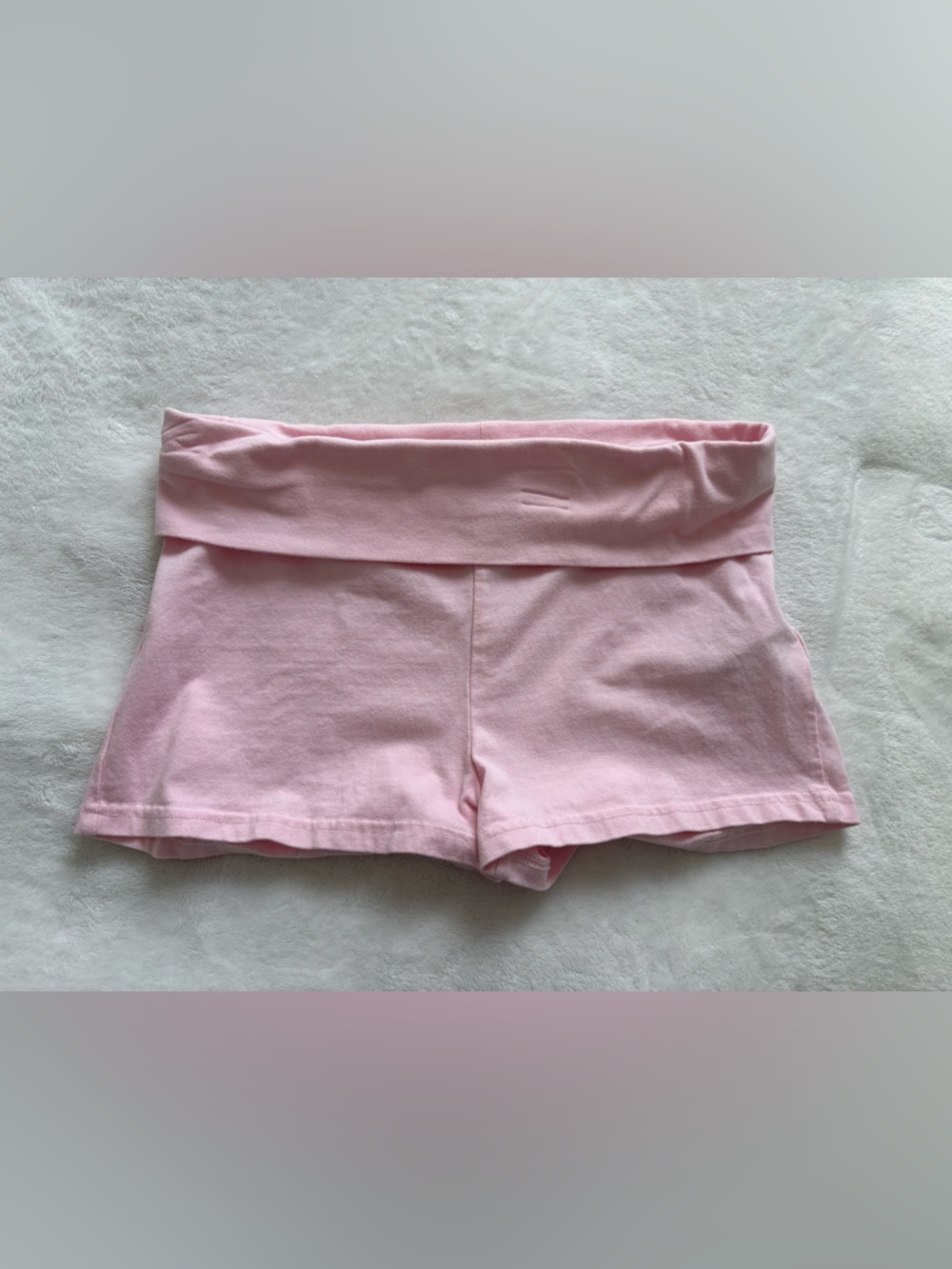 Edikted Pink Fold-Over Shorts